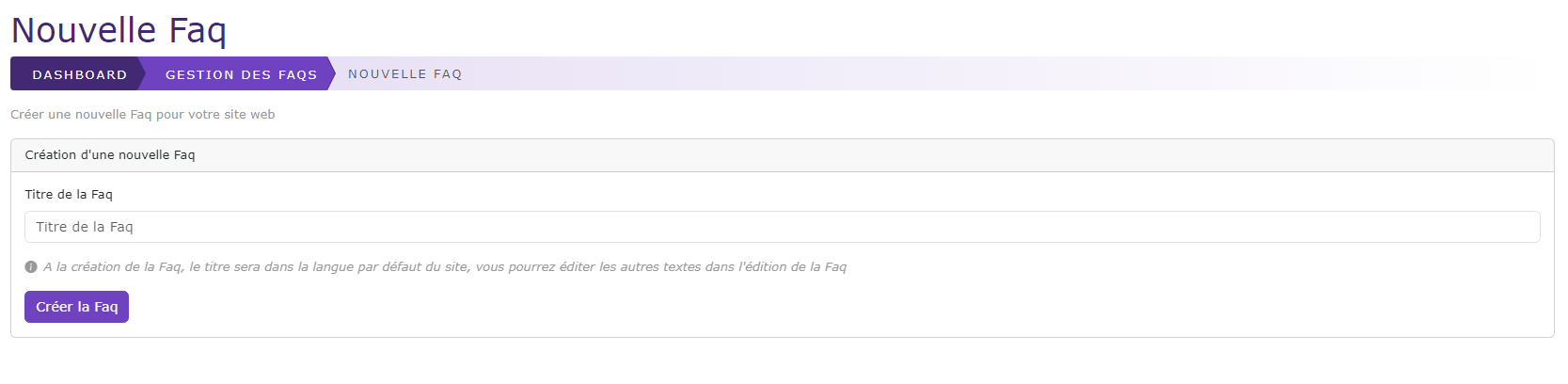 Edition d'une faq